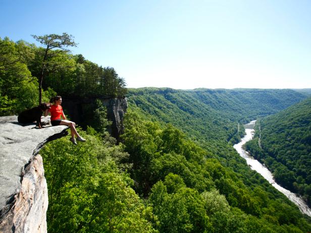 A Woman Traveller Sitting and Starring at the view of northern virginia