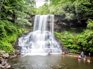 Image Showing A Beautiful View of Water Falls, in East Virginia