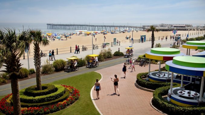 Image of High Aerial Panaromic View of Virginia Beach