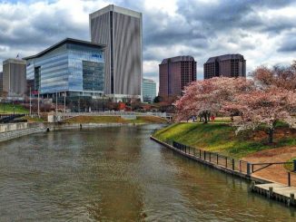 Image of Downtown Skyline on James River, Virginia