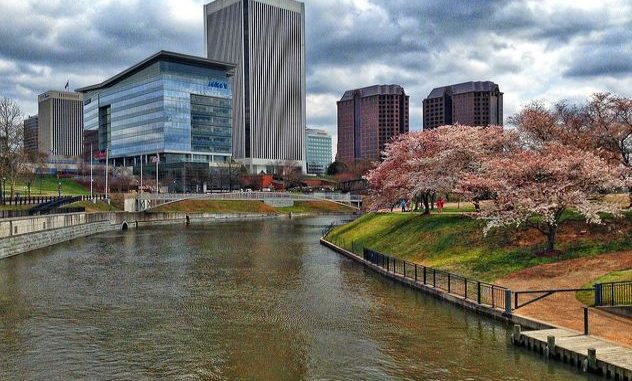 Image of Downtown Skyline on James River, Virginia